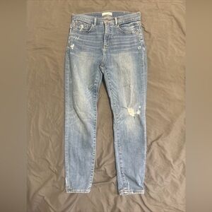 Women’s Loft High Waist Skinny Distressed Jeans Size 8 29